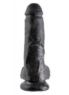 8" Cock with Balls Black 2