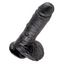 8" Cock with Balls Black 3