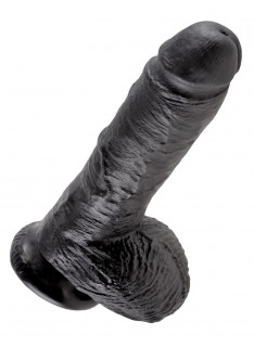 8" Cock with Balls Black 3