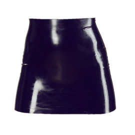 Latex Mini Skirt Black
