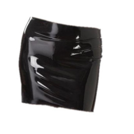 Open Latex Mini Skirt Black 2