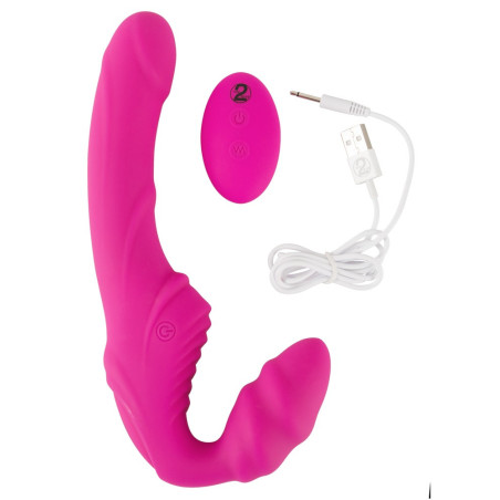 Remote Vibrating Strapless Strap-on 2