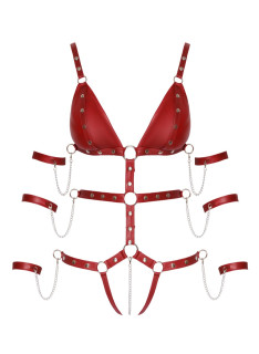 Harness Body Red With Chain