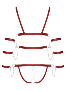 Harness Body Red With Chain 2