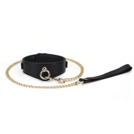 Luxury Collar Leash Black