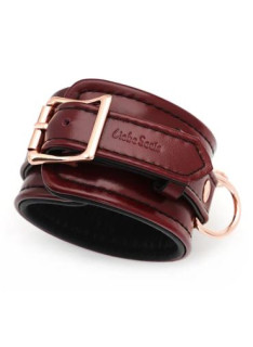 Luxury Leather Ankle Cuffs Red 2