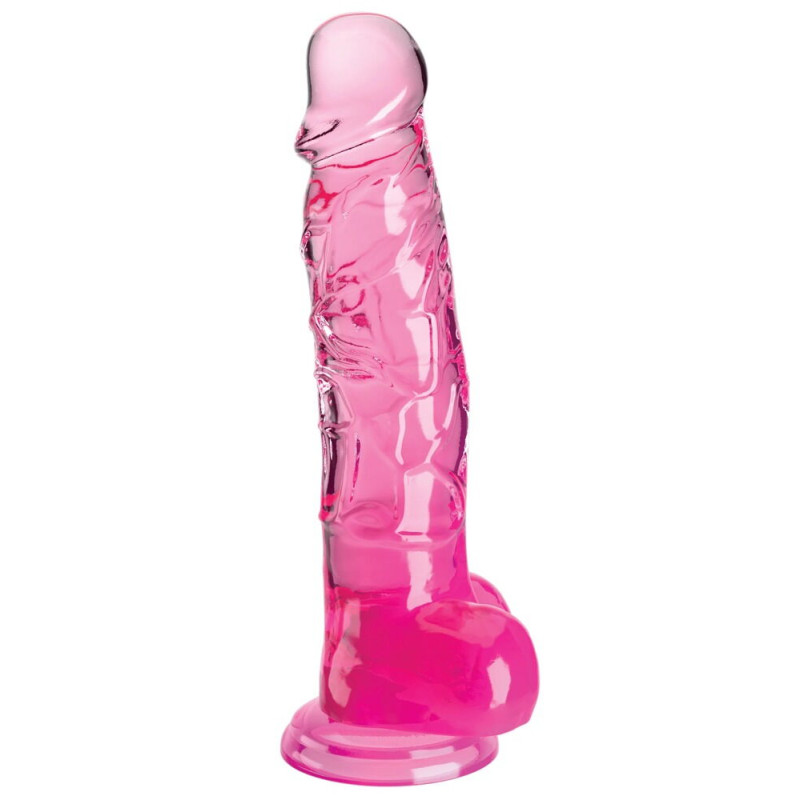 8" Cock Clear With Balls