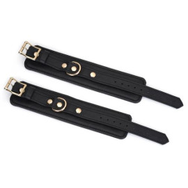 Luxury Leather Cuffs Black 2