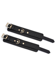 Luxury Leather Cuffs Black 2