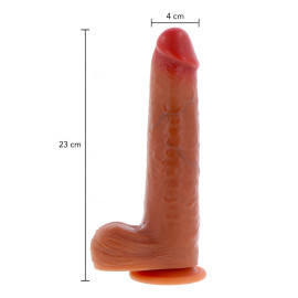 Dildo Pelle Mobile Caramel 23cm 2