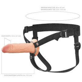 6" Hollow Silicone Strap-on 4