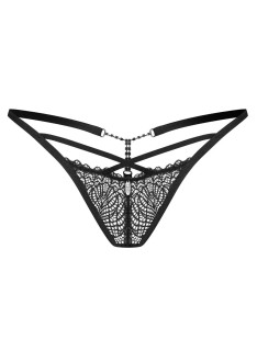 String Nero Con Gioiello