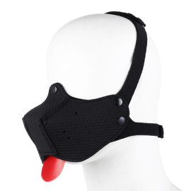 Dog Mask Nera Lingua rossa 2