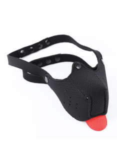 Dog Mask Nera Lingua rossa