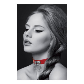 Collare Rosso Con Anello