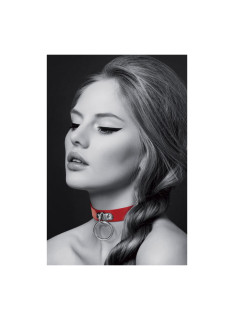Collare Rosso Con Anello