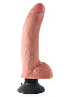 9" Vibrating Cock With Balls