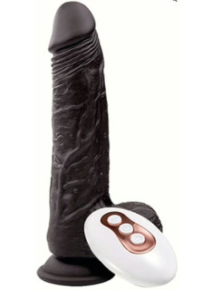Vibratore A Spinta Nero 21cm