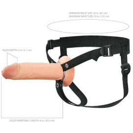 8" Hollow Silicone Strap-on 3