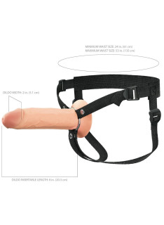8" Hollow Silicone Strap-on 3