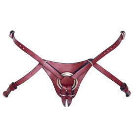 Leather Red Harness S/M