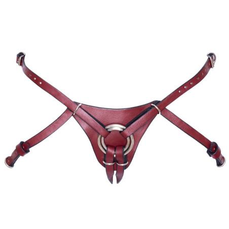 Leather Red Harness S/M
