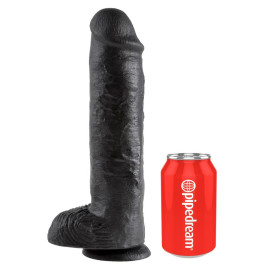 11" Cock With Balls Black