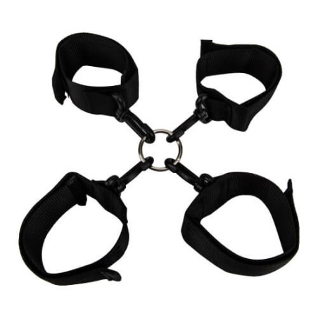 Hogtie Nero Con Manette e Cavigliere