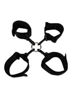 Hogtie Nero Con Manette e Cavigliere