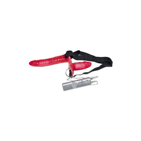 Strap-on Doppio Vibrante Rosso