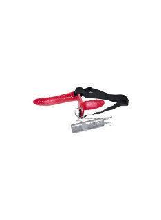 Strap-on Doppio Vibrante Rosso