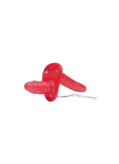 Strap-on Doppio Vibrante Rosso 2