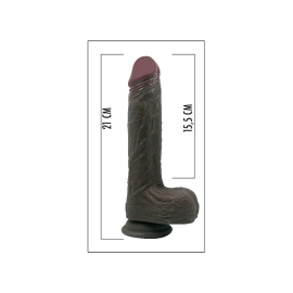 Vibratore A Spinta Nero 21cm 2
