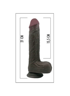 Vibratore A Spinta Nero 21cm 2