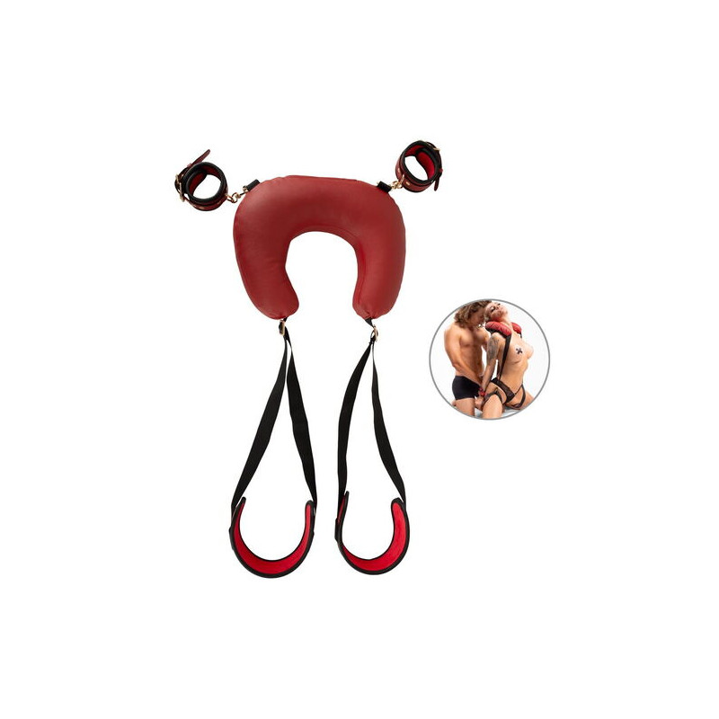 Neck Cushion Thigh Restraint Set - Kit Costrittivo Bondage Collo, Polsi e Gambe