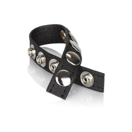 Leather Multi-Snap Ring - anello fallico con bottoni in pelle 2