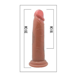 Fallo Pelle Mobile 20cm - Dildo Con Ventosa Effetto Pelle Che Si Muove 2