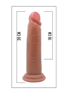 Fallo Pelle Mobile 20cm - Dildo Con Ventosa Effetto Pelle Che Si Muove 2