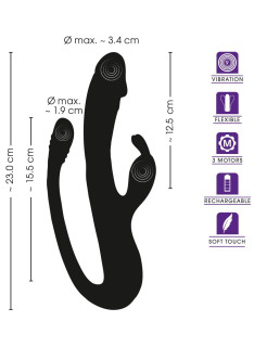 Rabbit Vibrator with G-Spot/Anal Tickler 3