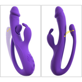Rabbit Vibrator with G-Spot/Anal Tickler 2