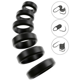 Cock & Ball Stretching Kit - Set di anelli fallici elastici per pene o testicoli. 2